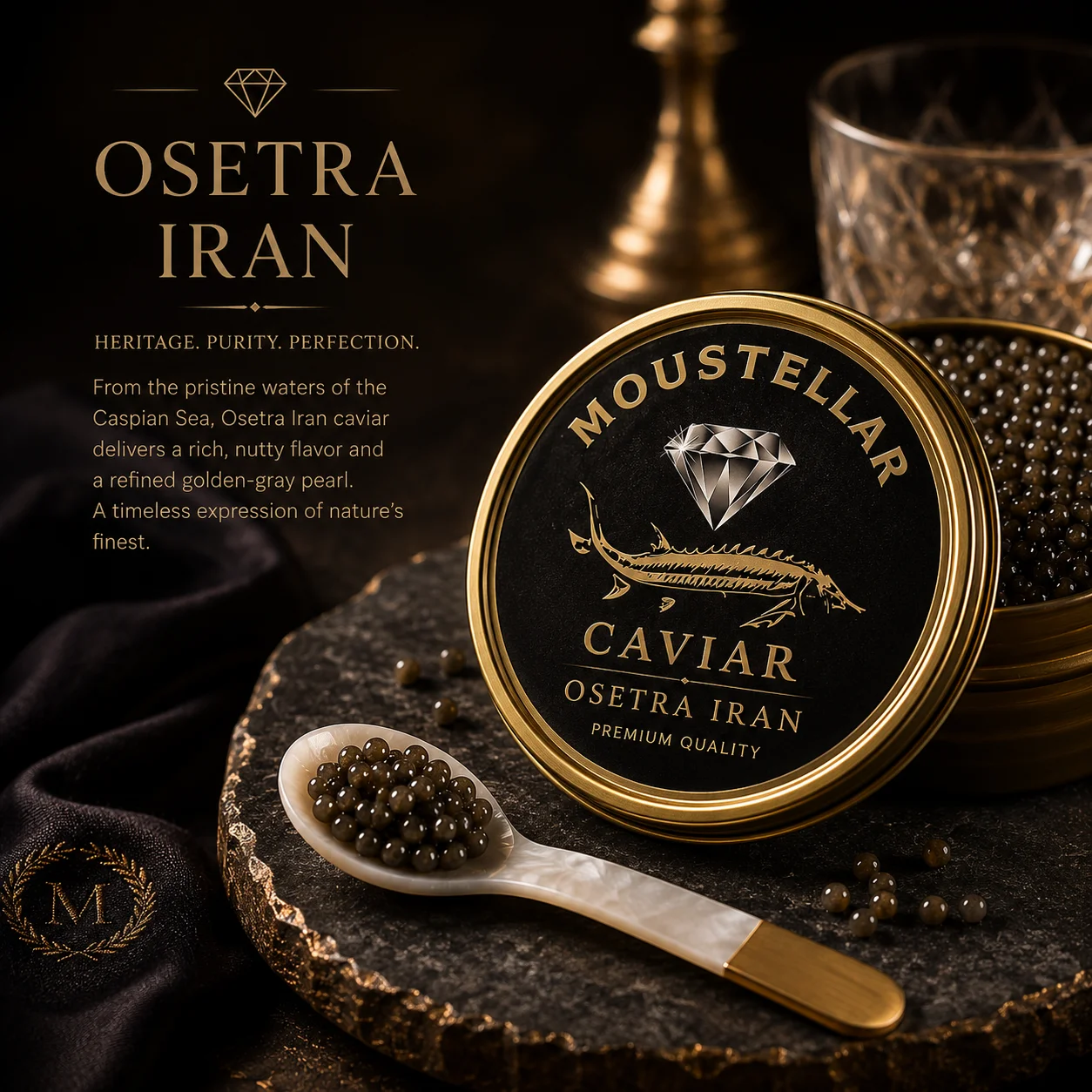 Osetra Iran caviar tasting guide