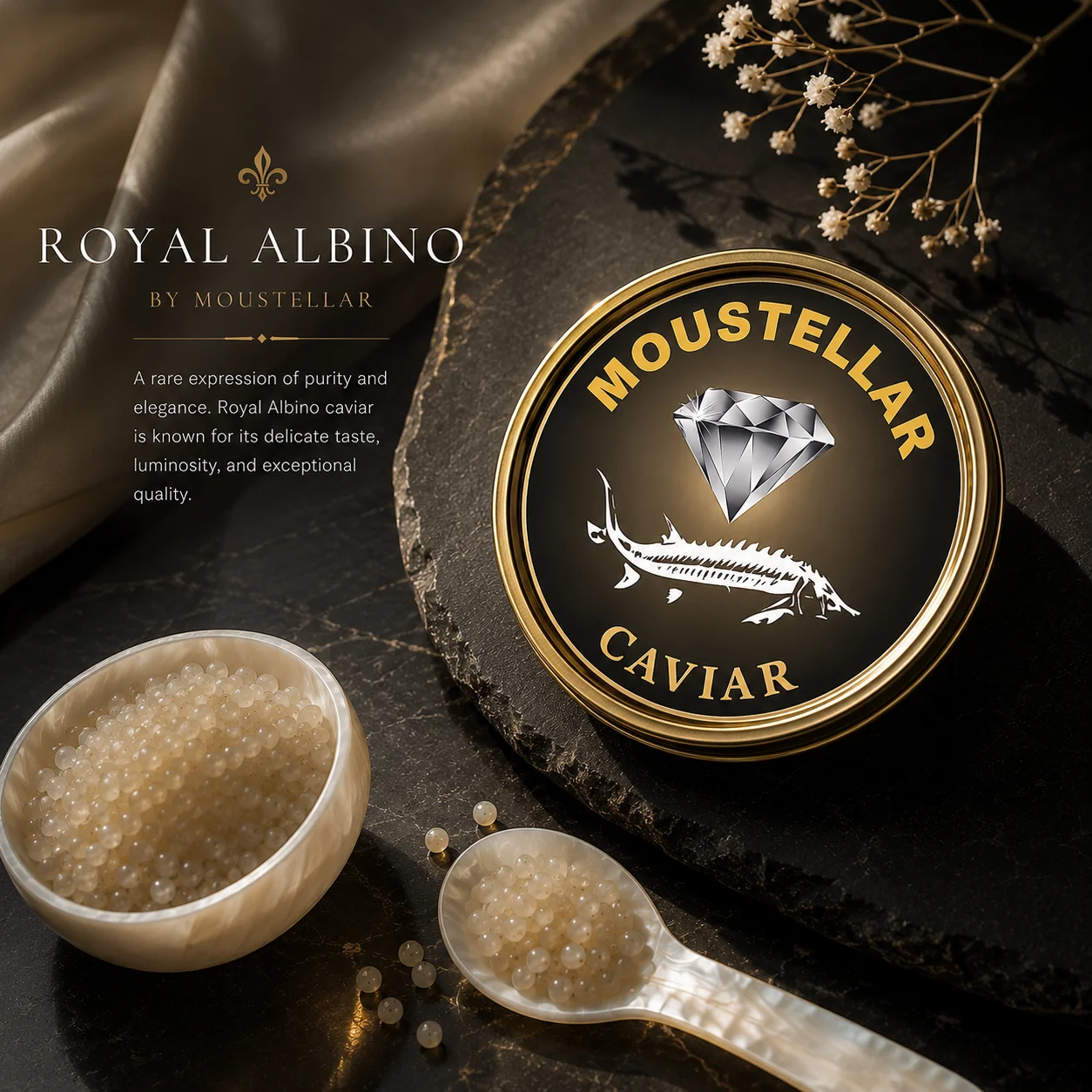 Royal Albino caviar tasting guide